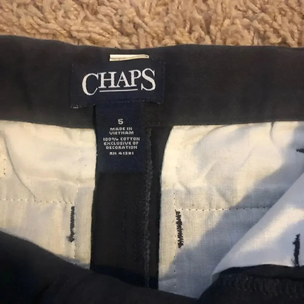 Chaps navy blue khaki pants sz 5